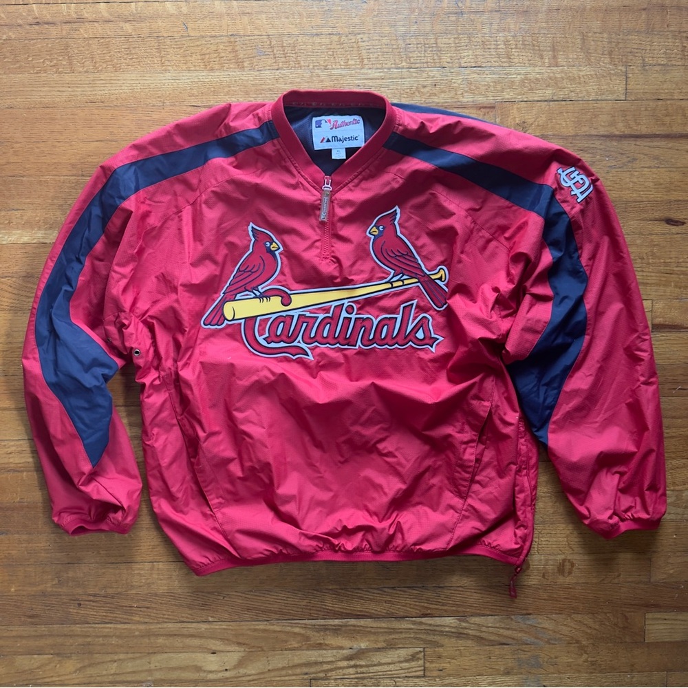 St. Louis Cardinals Red and Blue Pullover Jacket